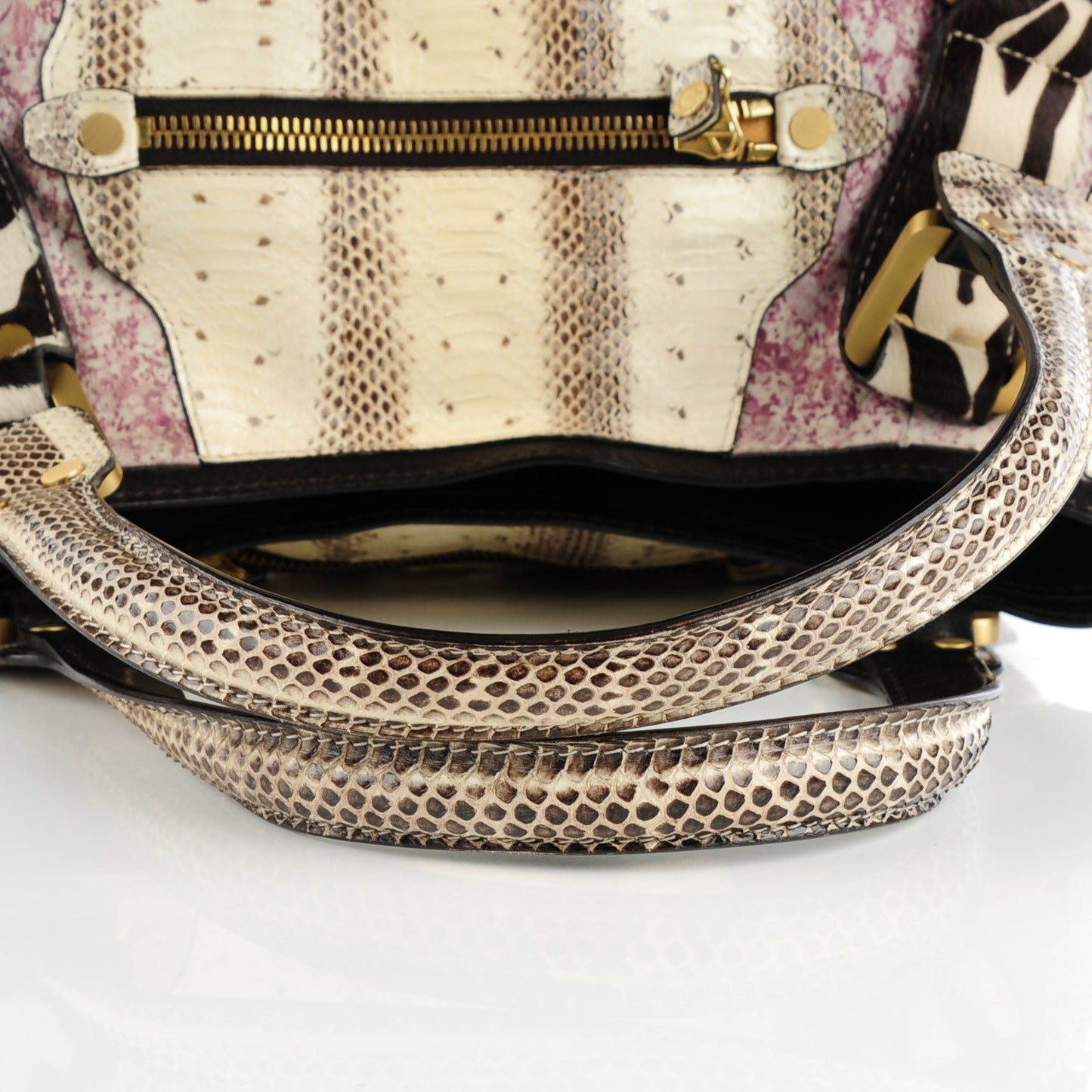 Zebra Print Pony Hair Python Suede Mahala