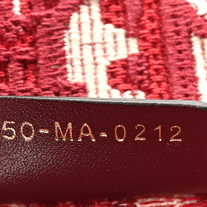 Christian Dior Oblique Small Book Tote Burgundy Multicolor 7 of 9