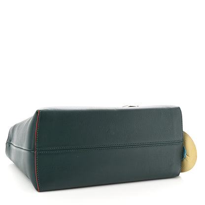 Fendi Vitello Dolce Oval Waves Tail Medium By The Way Boston Bag Verde Inglese Multicolor 4 of 10