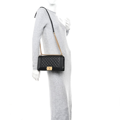 Chanel Caviar Quilted Medium Boy Flap Black 2 of 10
