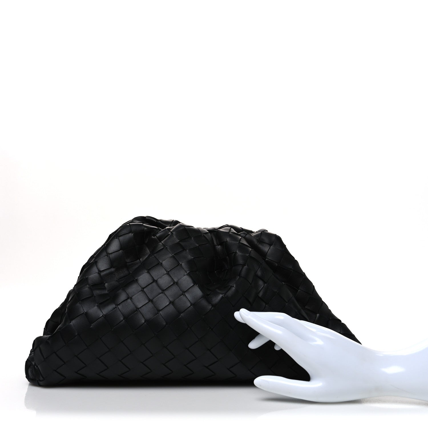 Bottega Veneta Nappa Maxi Intreccio The Pouch Oversized Clutch Black 2 of 11