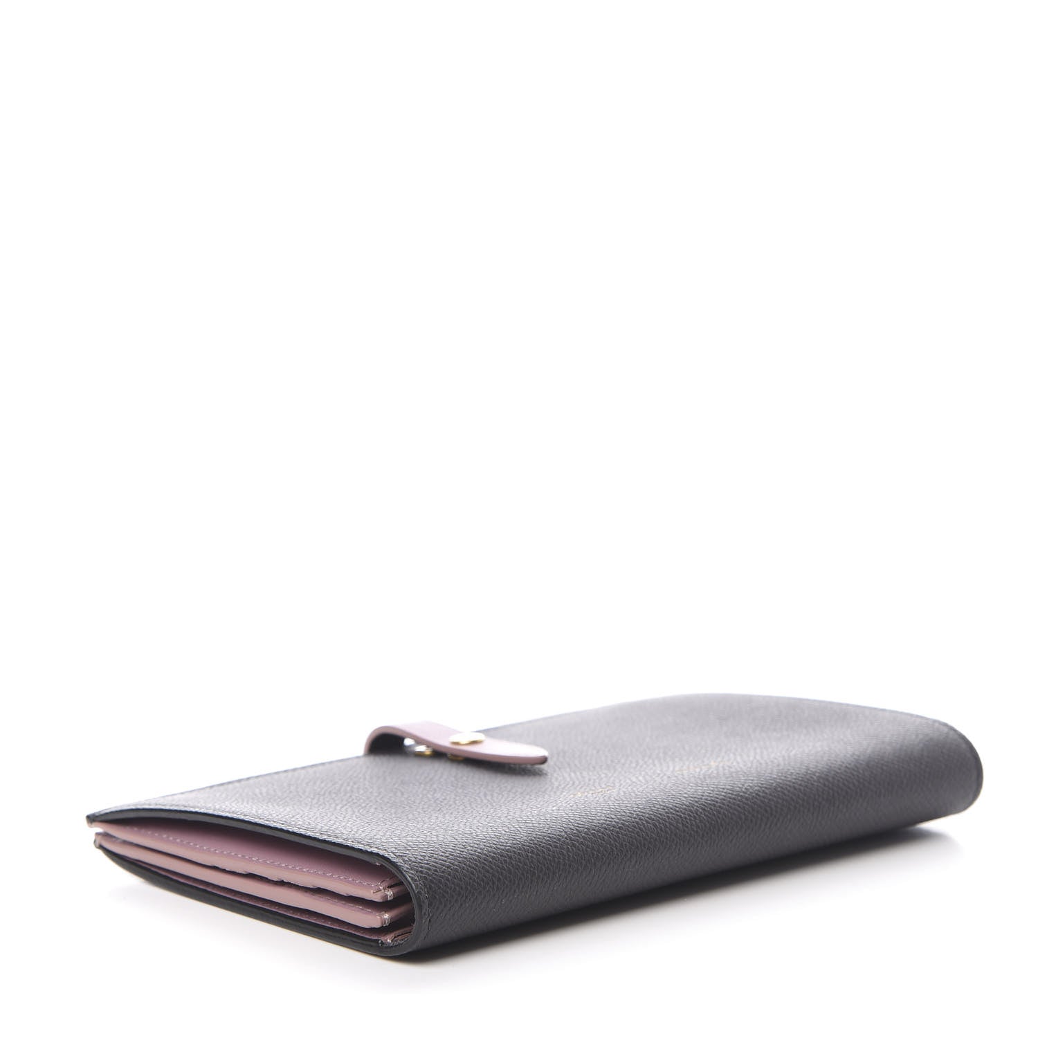 Celine Grained Calfskin Large Multifunction Strap Wallet Grey Vintage Pink 4 of 8