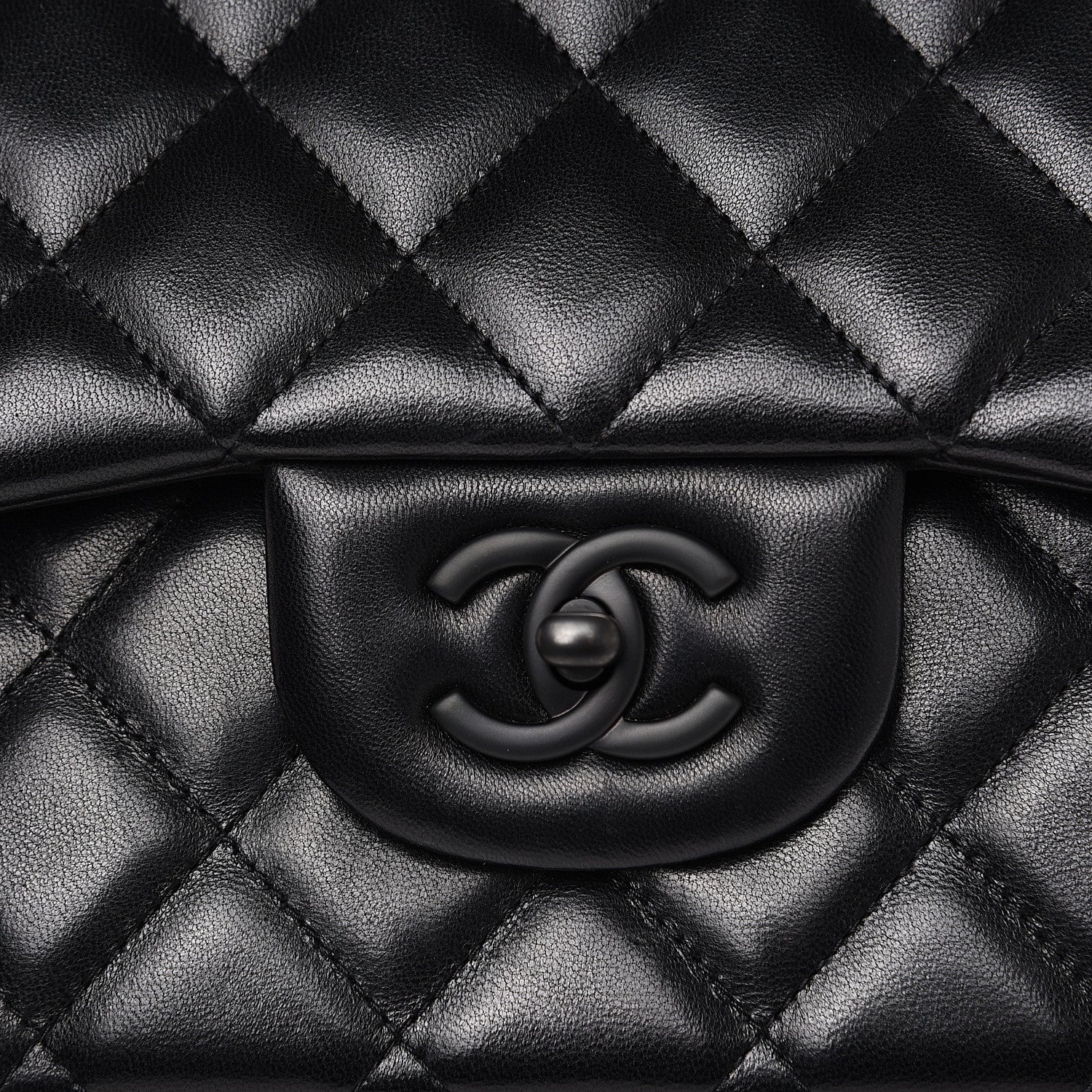 Chanel Lambskin Quilted Jumbo Double Flap So Black 7 of 19
