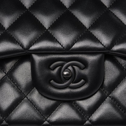 Chanel Lambskin Quilted Jumbo Double Flap So Black 7 of 19