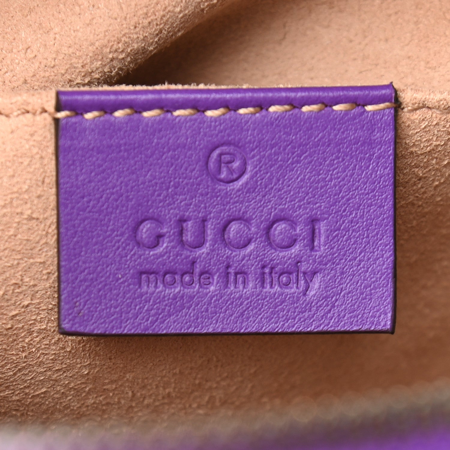 Gucci Calfskin Matelasse Small GG Marmont Chain Shoulder Bag Shine Purple 6 of 9