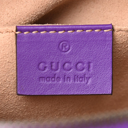 Gucci Calfskin Matelasse Small GG Marmont Chain Shoulder Bag Shine Purple 6 of 9