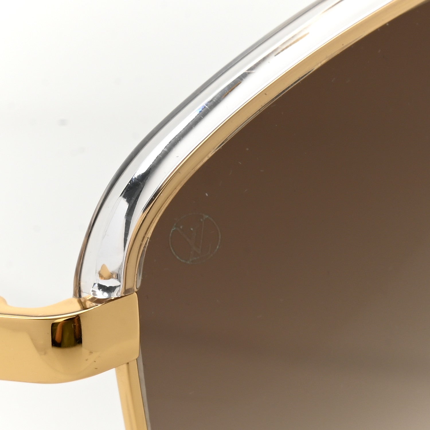 Louis Vuitton Jet Set Aviator Sunglasses Z0857U Gold 7 of 8