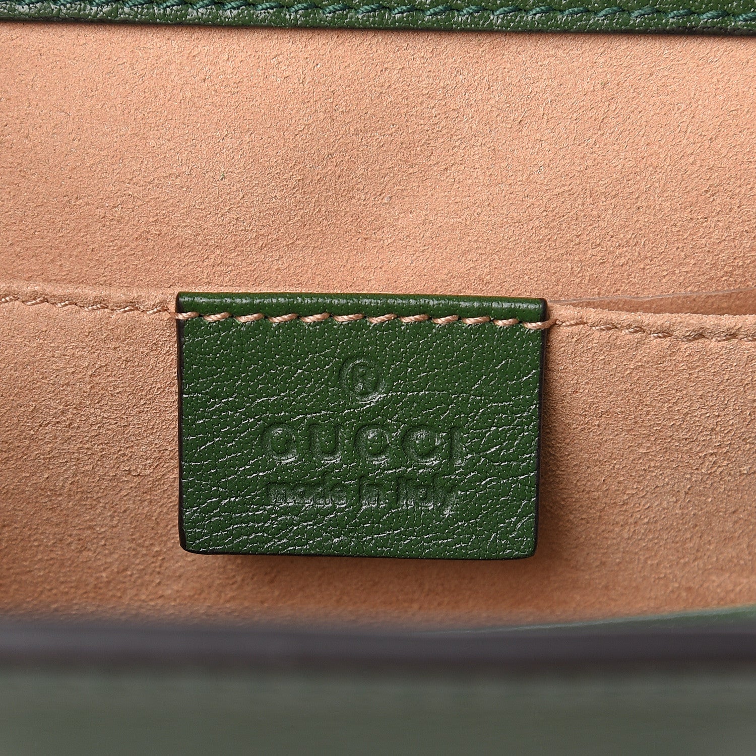 Gucci Suede Calfskin GG Web Small Ophidia Chain Shoulder Bag Brown Red Green 6 of 9