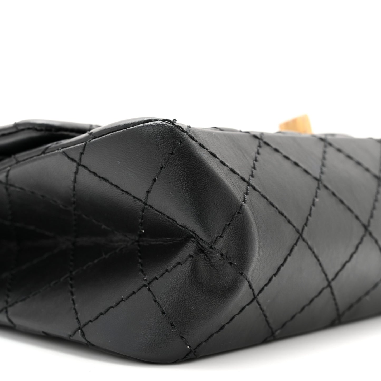 Aged Calfskin Quilted 2.55 Reissue 225 Flap Black