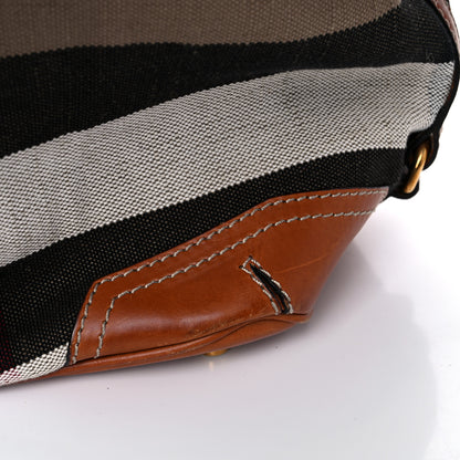 Burberry Canvas Mega Check Traveler Tote Dark Tan 24 of 36