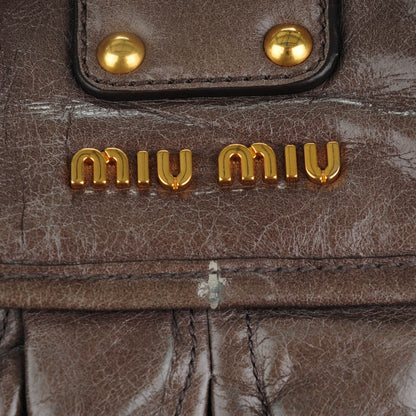 Miu Miu Nappa Matelasse Coffer Hobo Fumo 9 of 9