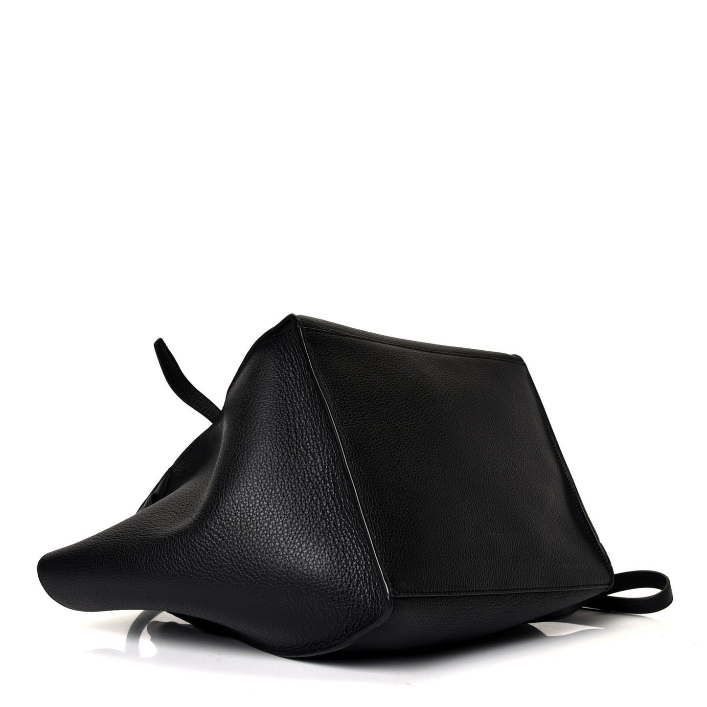 Supple Grained Calfskin Small Big Bag Black