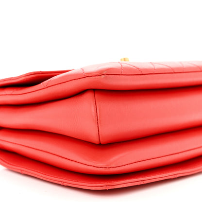 Chanel Calfskin Quilted Metal Small Top Handle Envelope Flap Red 9 of 12