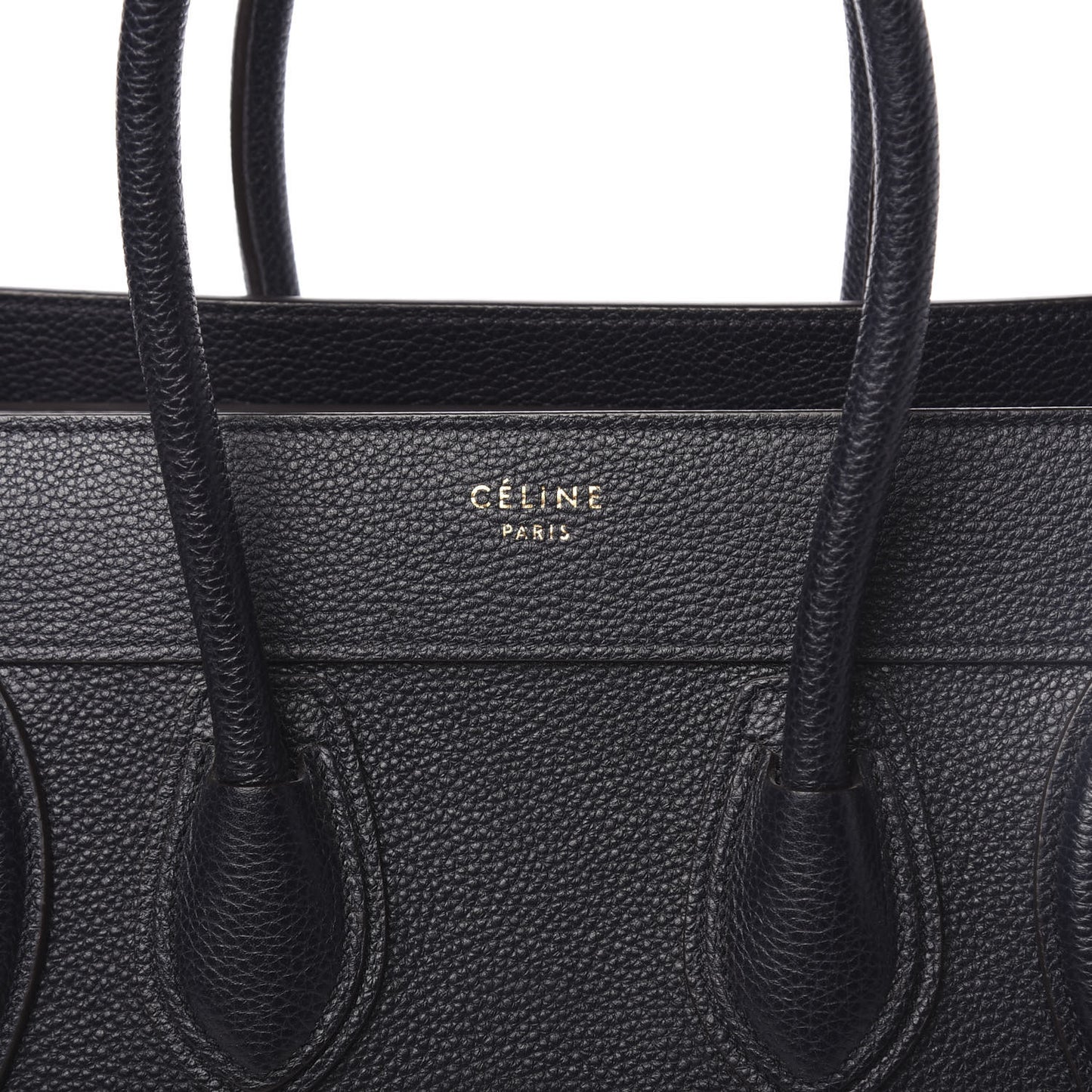 Drummed Calfskin Micro Luggage Midnight