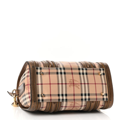 Burberry Haymarket Check Medium Alchester Bowling Bag Bronze 4 of 13