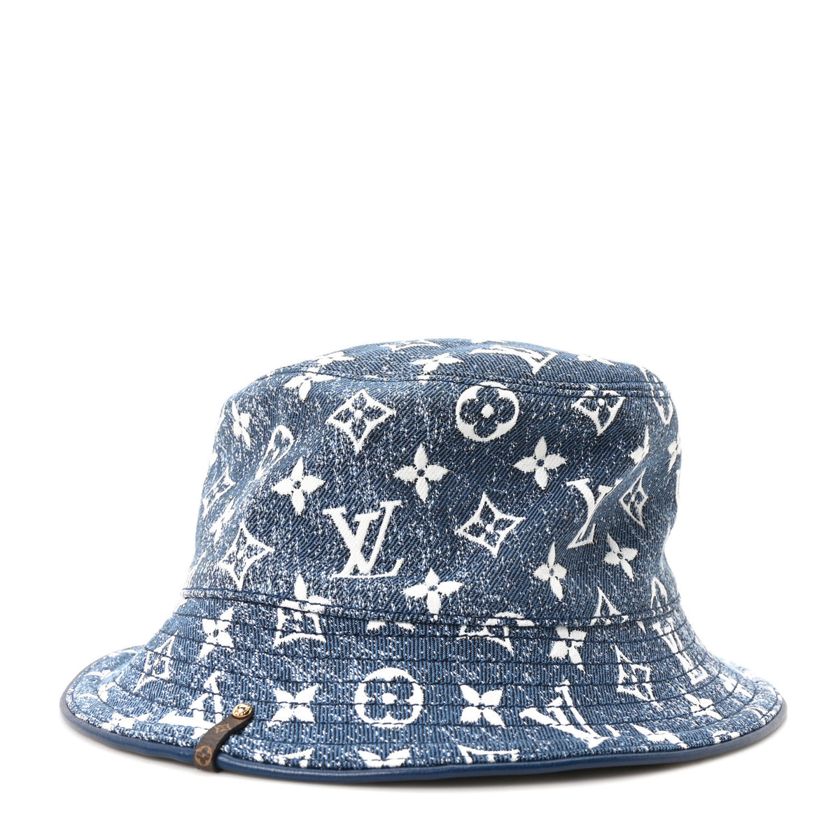 Louis Vuitton Monogram Denim Jacquard LV Remix Bucket Hat M Blue 6 of 9