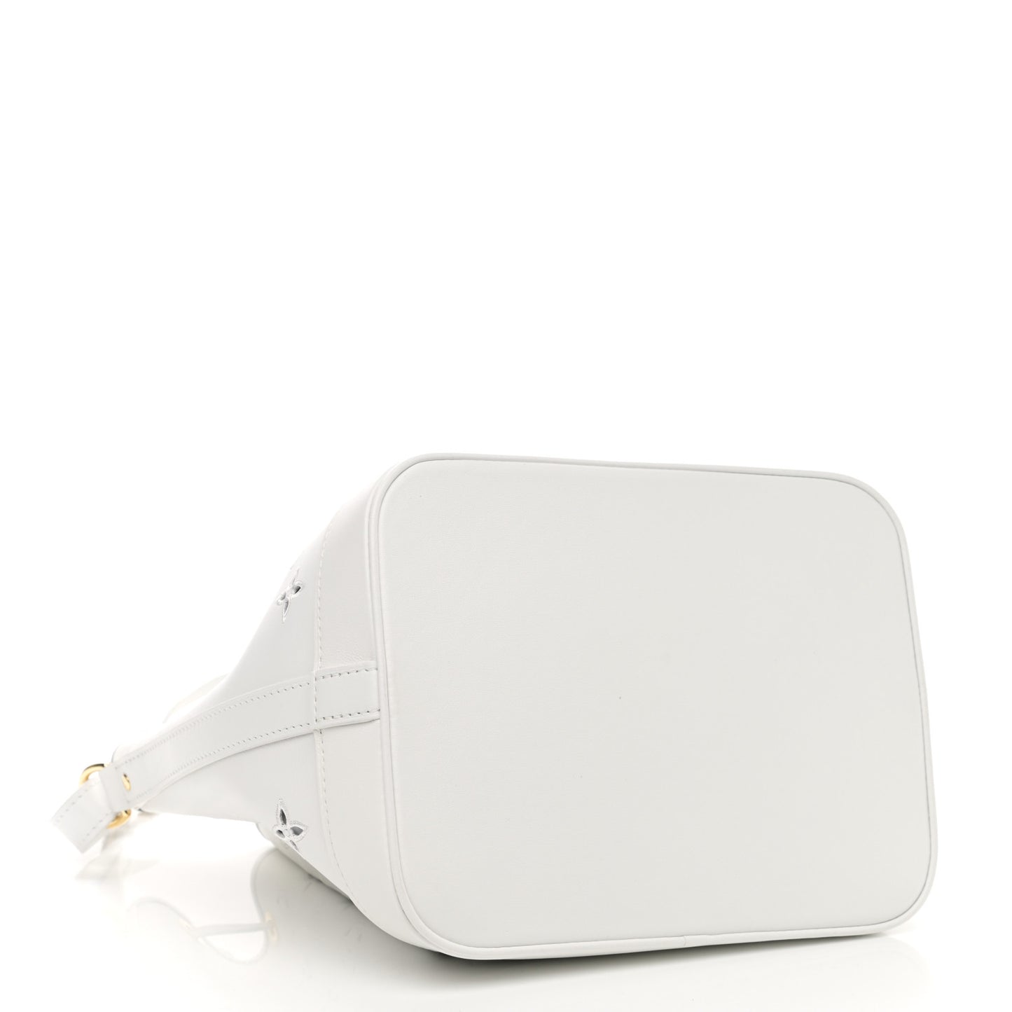 Calfskin Monogram Cutout Petit Noe White