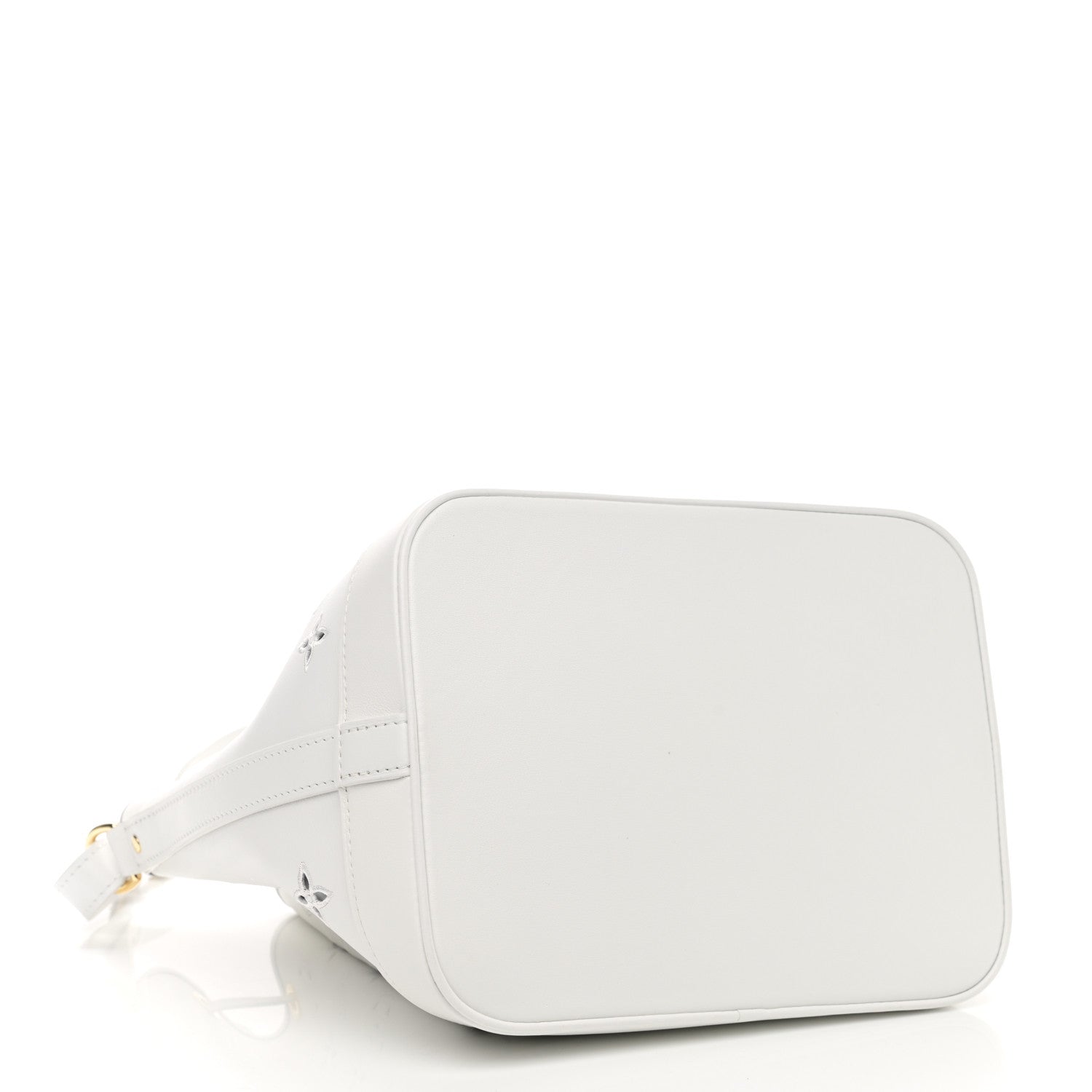 Louis Vuitton Calfskin Monogram Cutout Petit Noe White 4 of 10