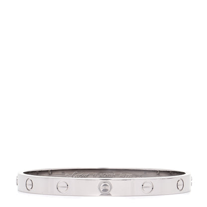Cartier 18K White Gold LOVE Bracelet 17 1 of 8