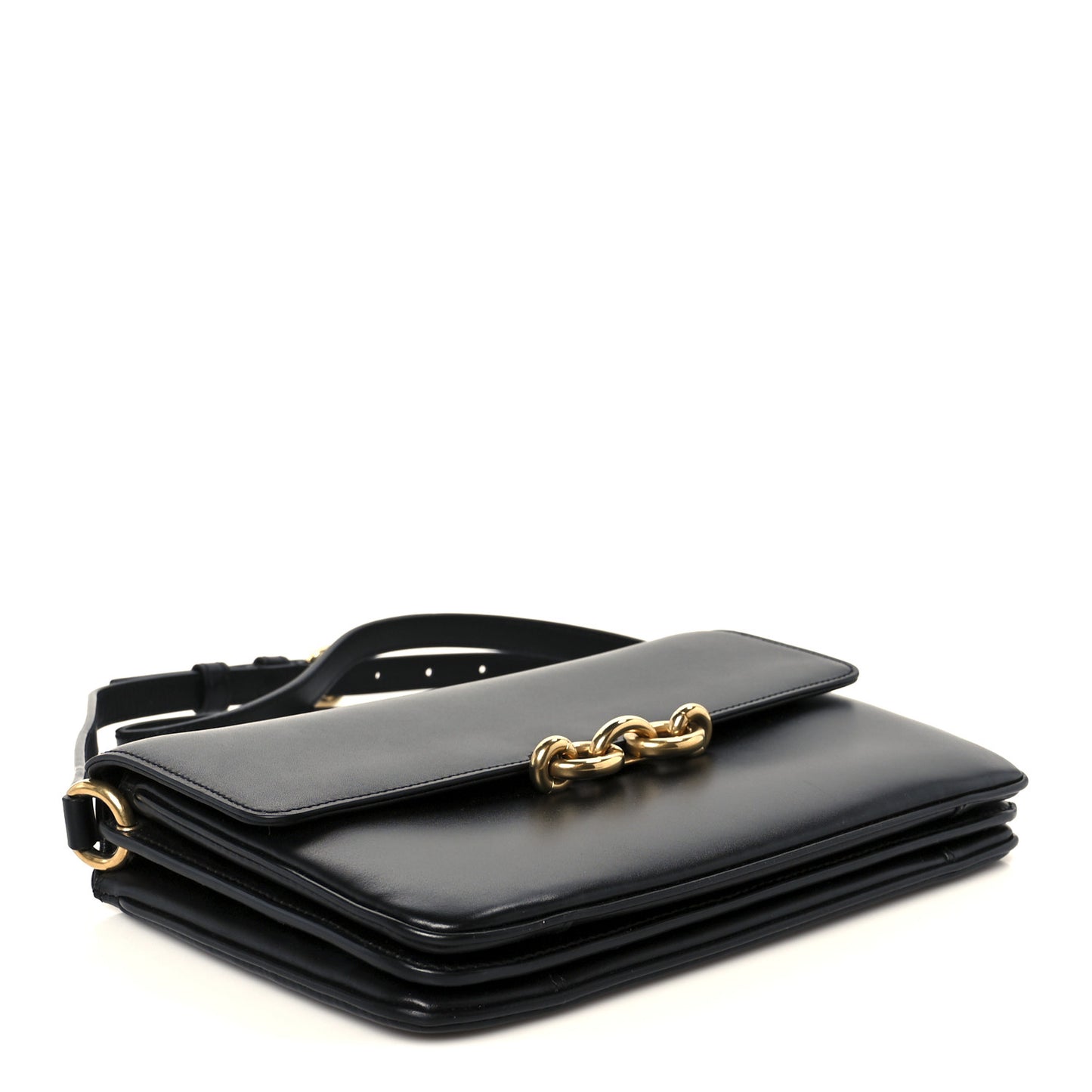 Smooth Calfskin Le Maillon Satchel Black
