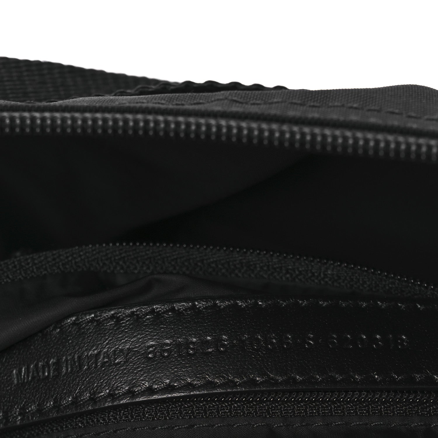 Balenciaga Recycled Sport Nylon Logo Embroidered Wheel Sling Bag Black Pink 7 of 13