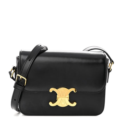 Celine Shiny Calfskin Small Triomphe Black 1 of 10