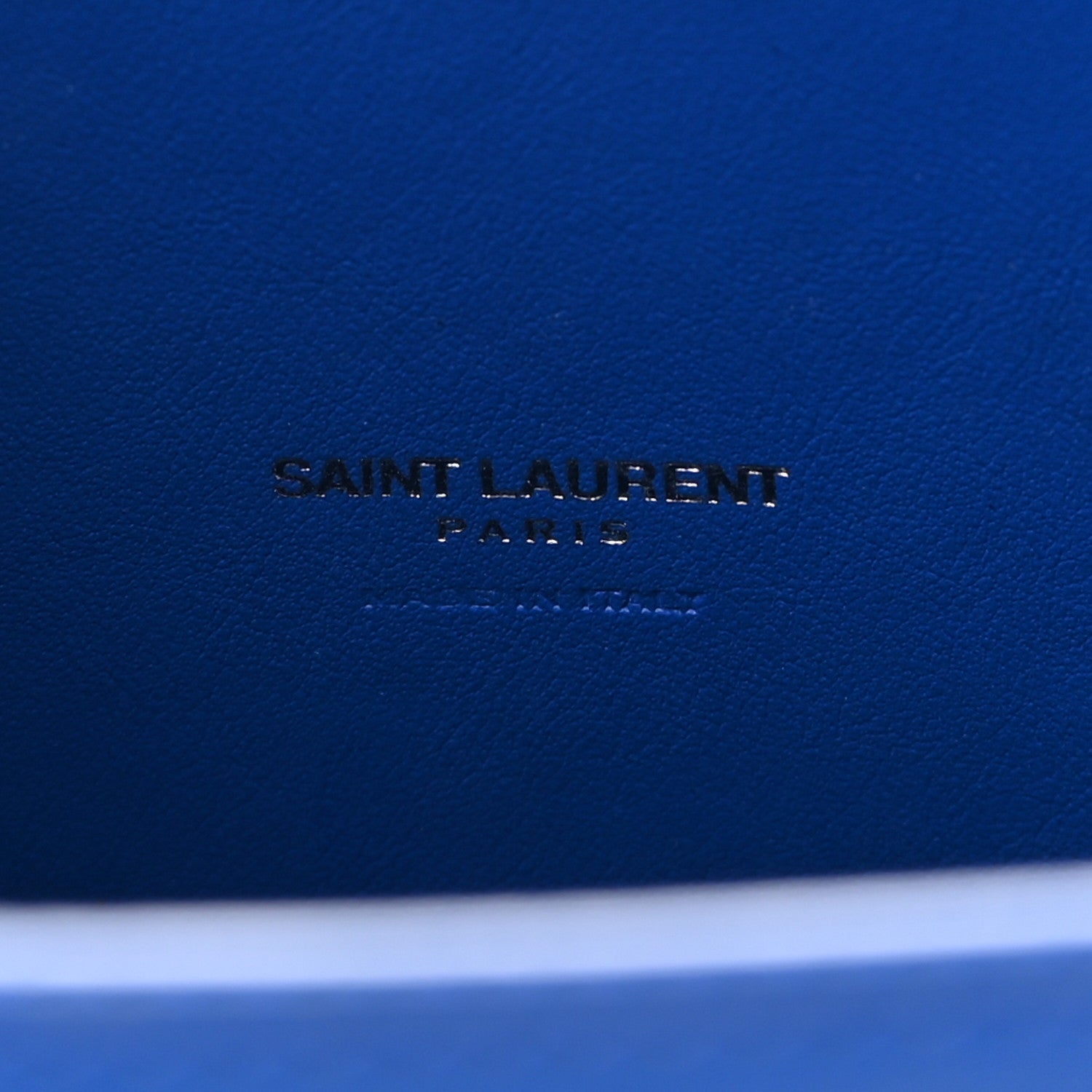 Saint Laurent Calfskin Crocodile Embossed Small Sac De Jour Royal Blue 6 of 12