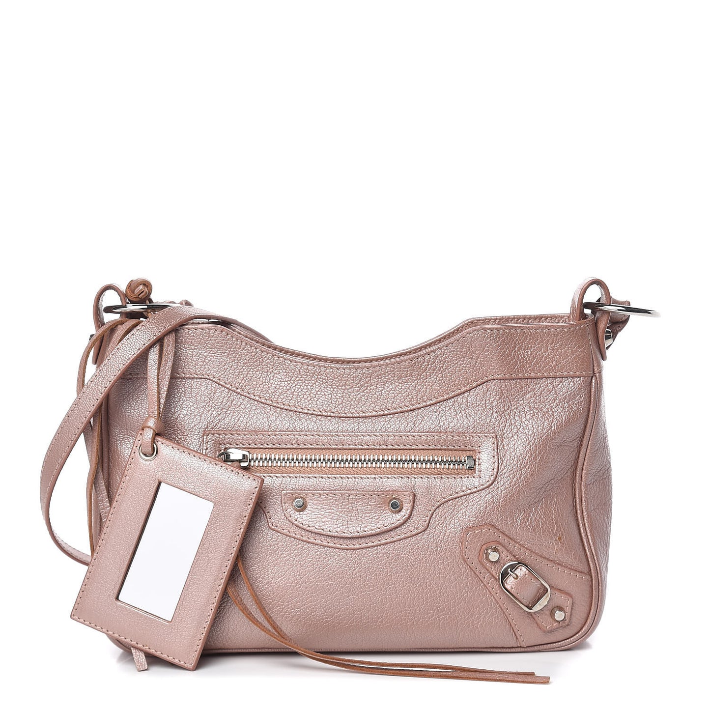 Chevre Classic Silver Hardware Hip Rose