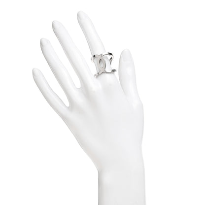 Chanel Metal CC Ring 55 7.25 Silver 2 of 4