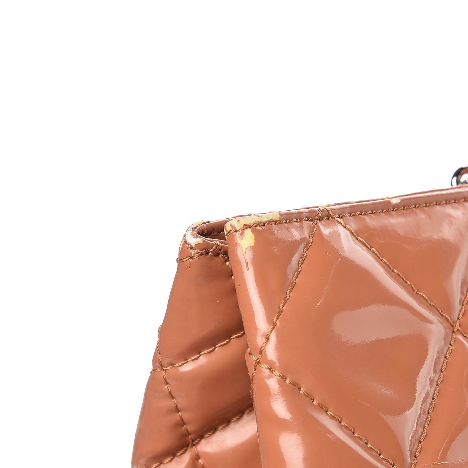 Chanel Vinyl Quilted In The Business North South Tote Orange 14 of 22