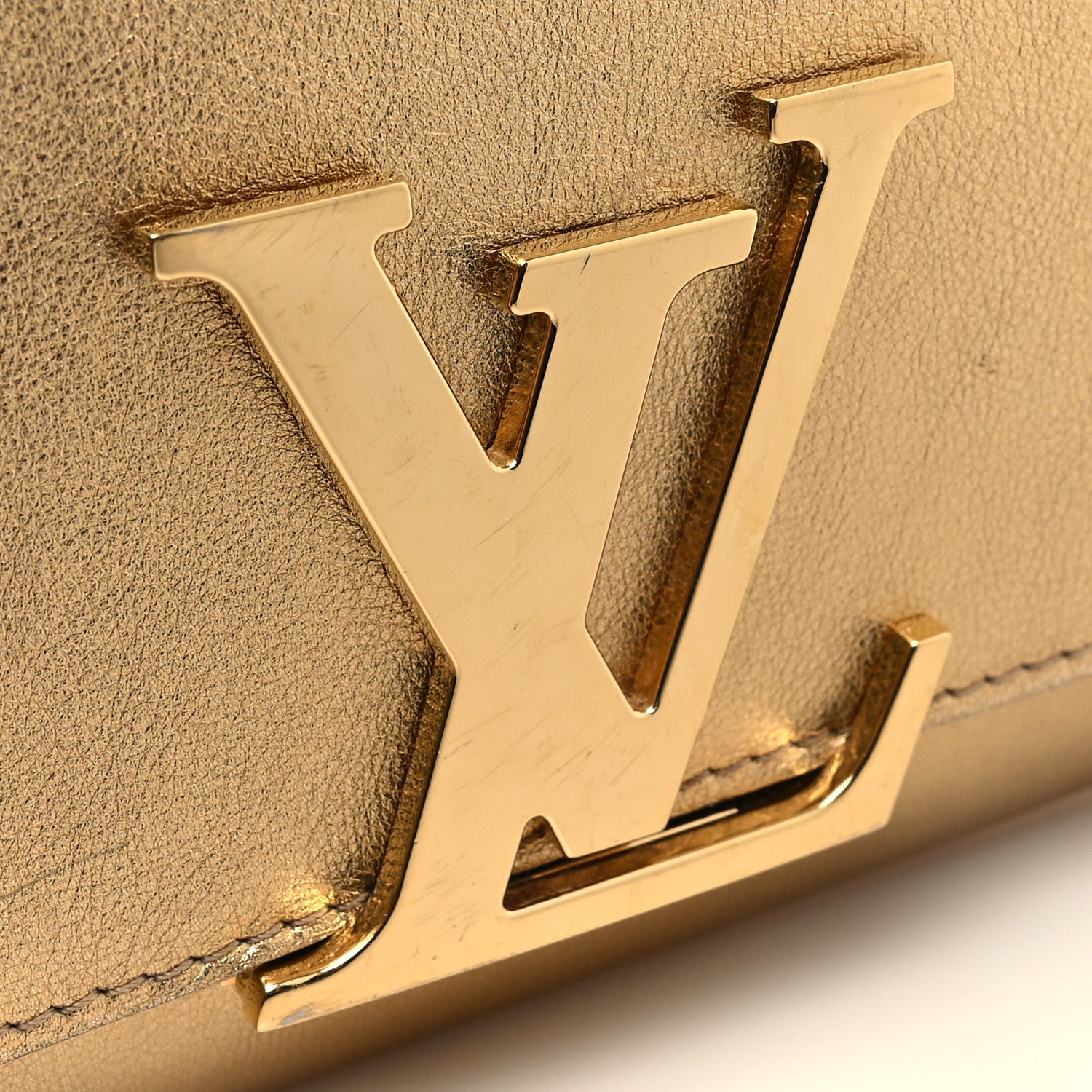 Louis Vuitton Calfskin Neo Sobe Louise EW Clutch Gold 12 of 12