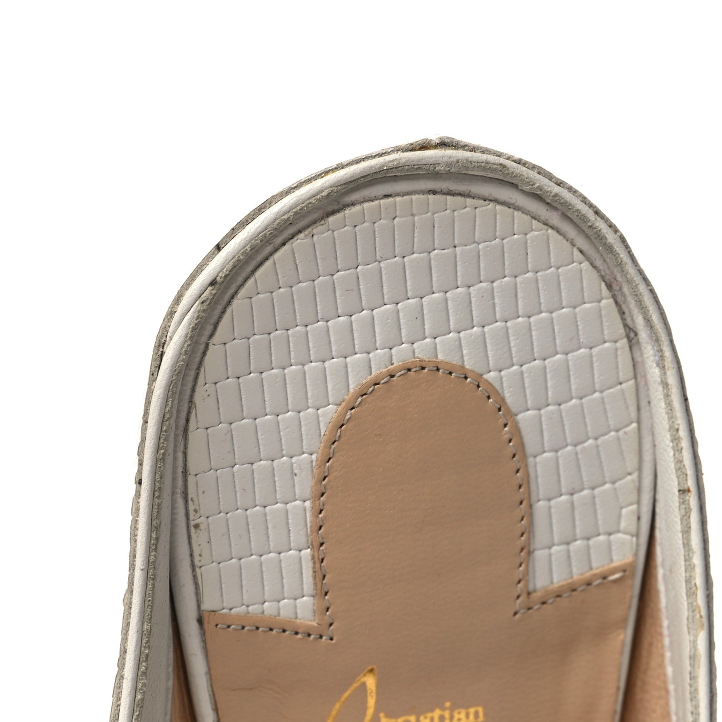 Calfskin Lizard Embossed Quart 80 Mules 37 White