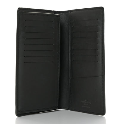 Louis Vuitton Calfskin Monogram Shadow Brazza Wallet Black 5 of 10