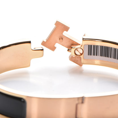 Hermes Enamel Narrow Clic Clac H Bracelet PM Black 5 of 6