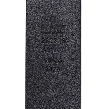 Gucci Margaux Calfskin Studded Interlocking G 30mm Belt 90 36 Black 4 of 6