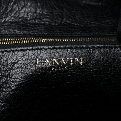Lanvin Crinkled Calfskin Quilted Carry Me Tote Black 6 of 11