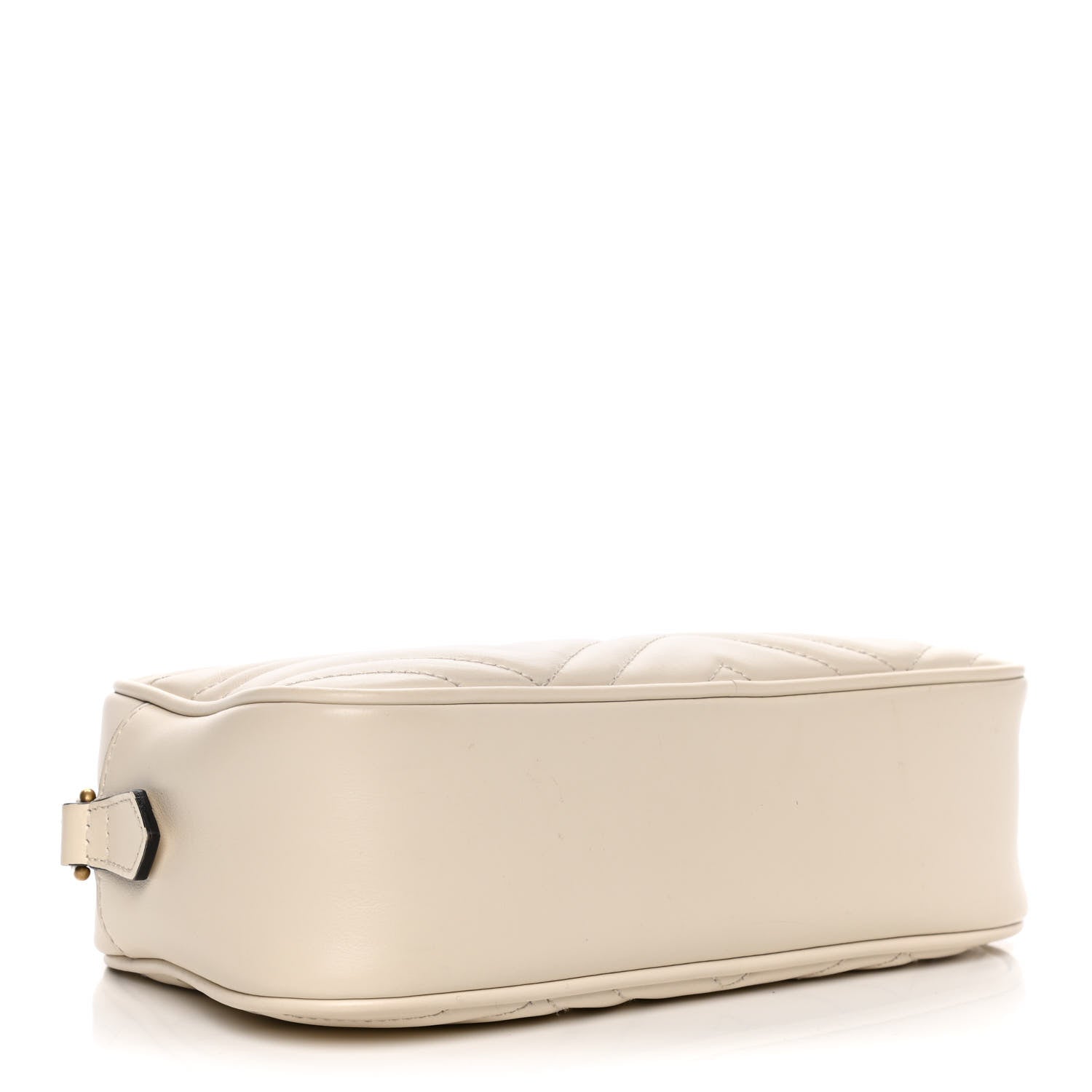 Gucci Calfskin Matelasse Small GG Marmont Chain Shoulder Bag White 4 of 15