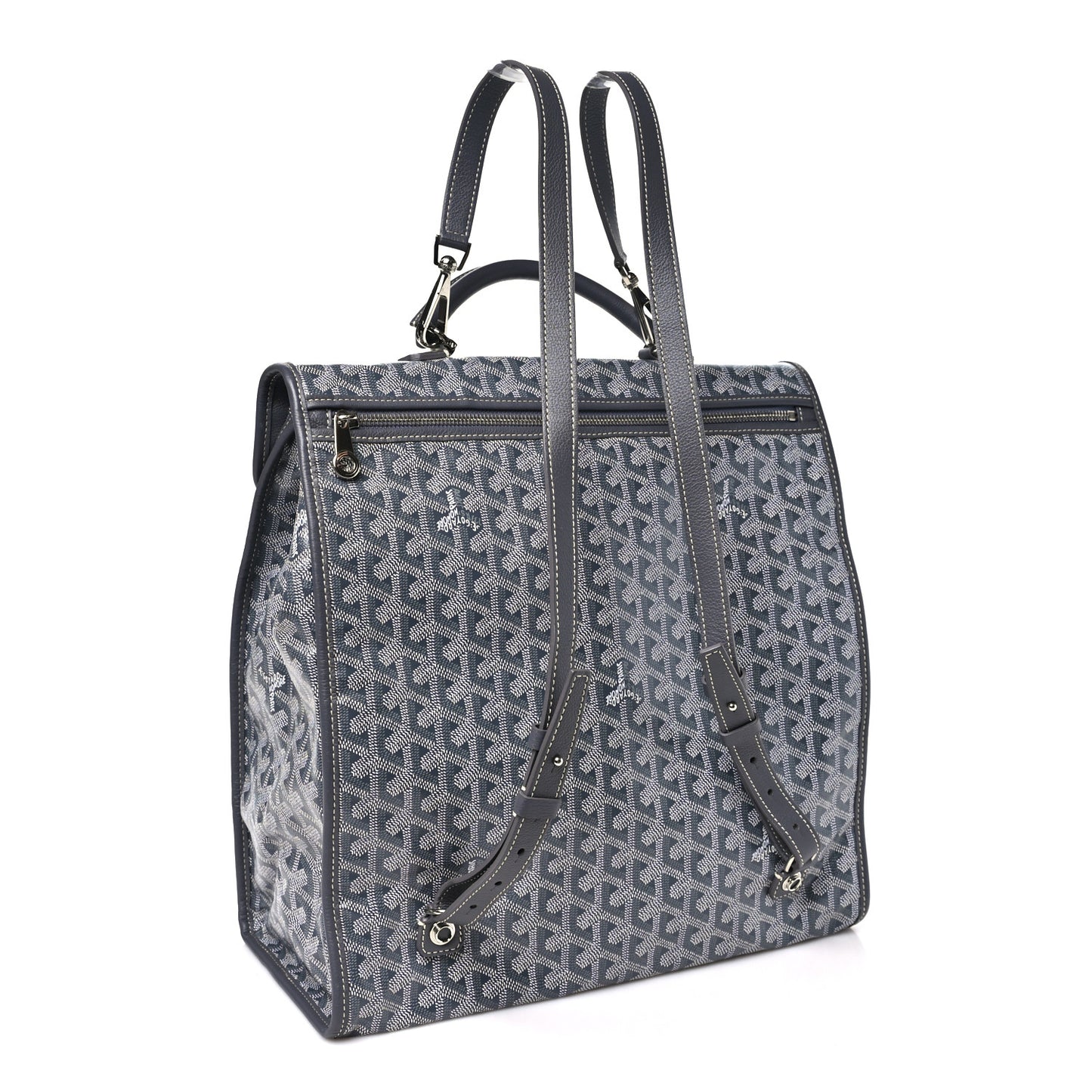 Goyardine Saint Leger Soft Briefcase Backpack Grey
