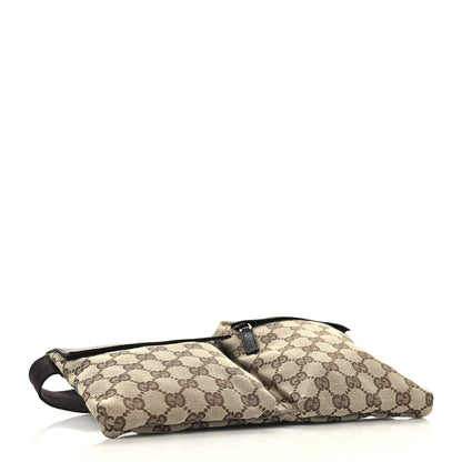 Gucci GG Monogram Double Pocket Belt Bag Dark Brown 4 of 10
