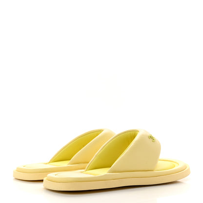 Chanel Lambskin Padded Pool Thong Sandals 36 Yellow 4 of 8