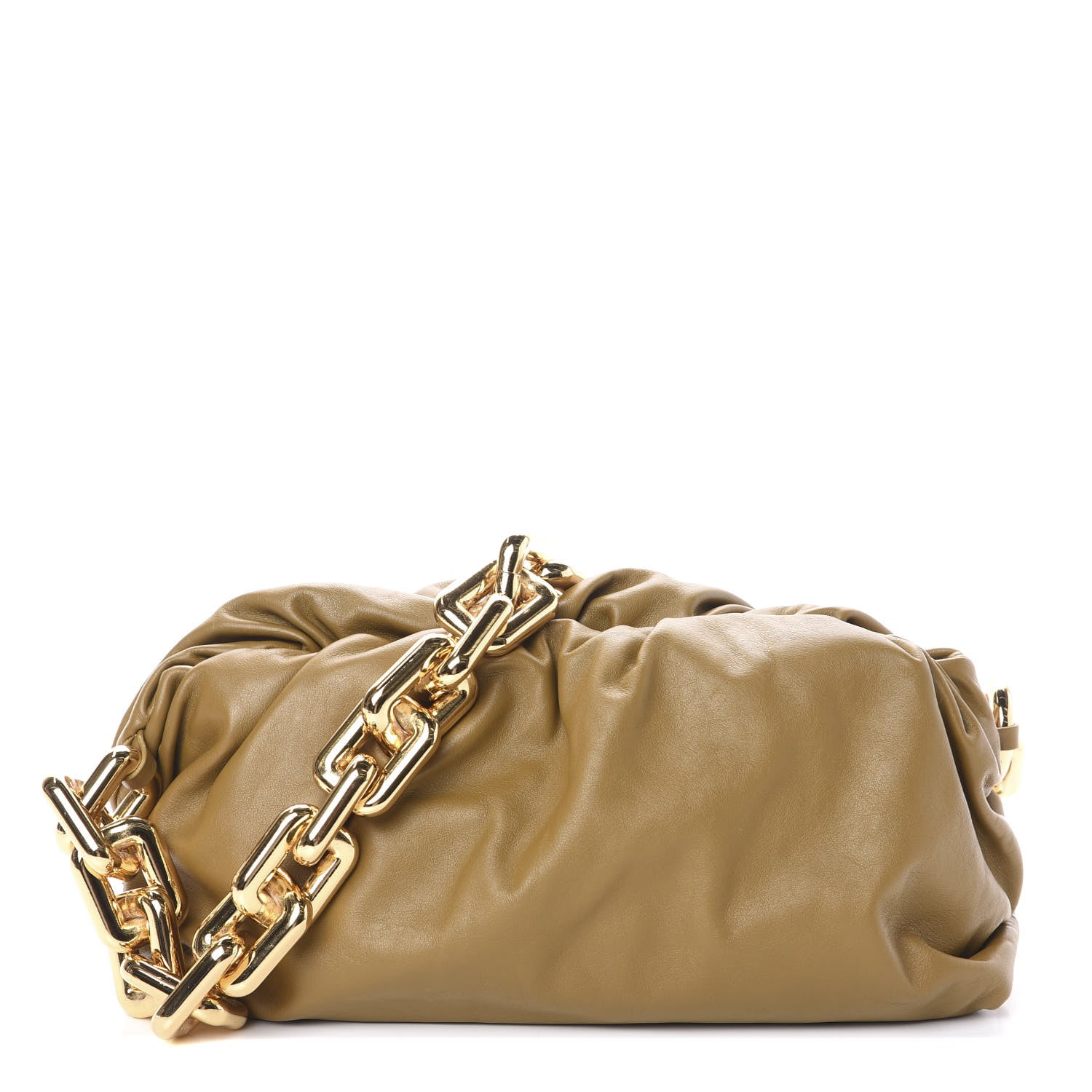 Bottega Veneta Calfskin The Pouch Chain Moutarde 1 of 9