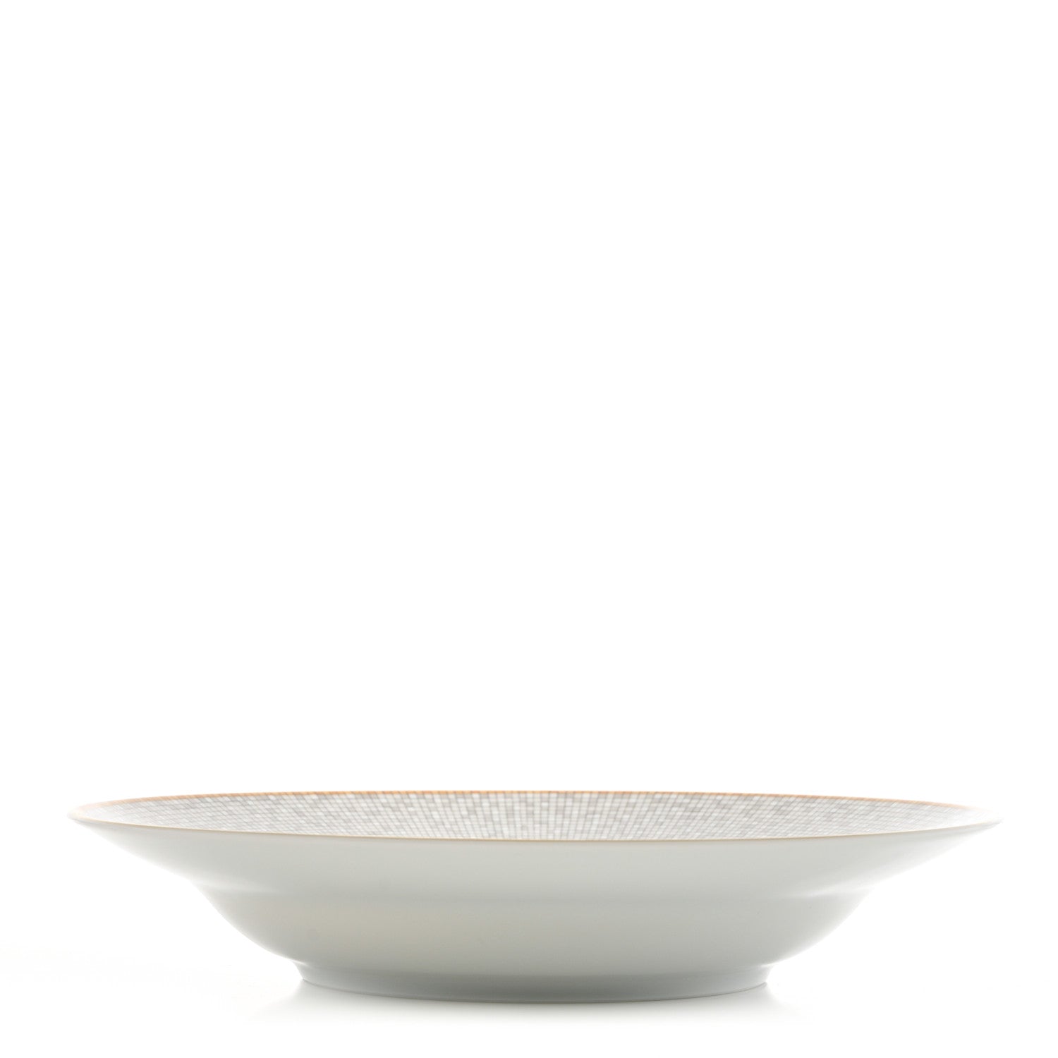 Hermes Porcelain Mosaique Au 24 Soup Bowl Gold 4 of 9