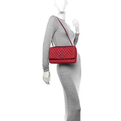 Chanel Iridescent Calfskin Large New Bubble Flap Fuchsia 2 of 11