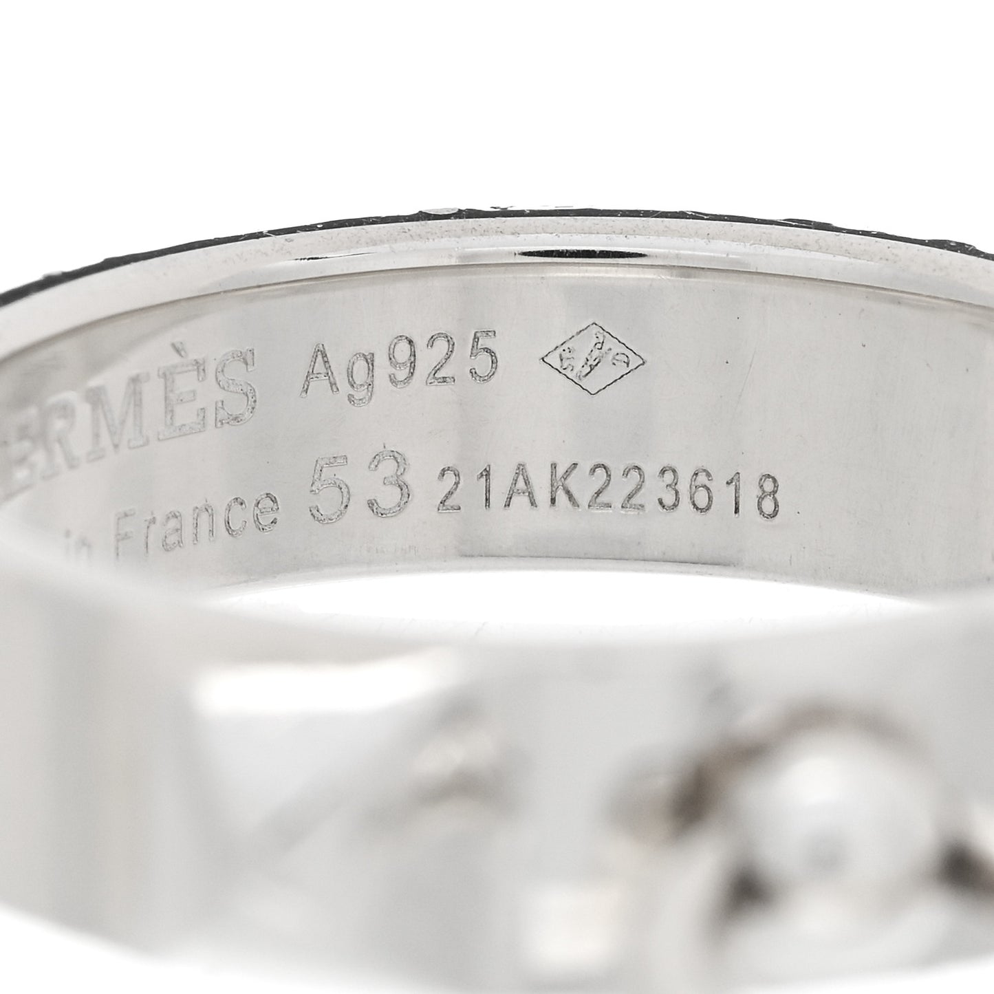 Sterling Silver PM Collier De Chien Ring 53 6.5
