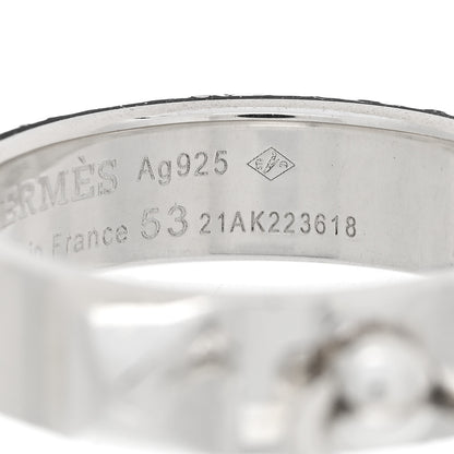 Hermes Sterling Silver PM Collier De Chien Ring 53 6.5 5 of 6