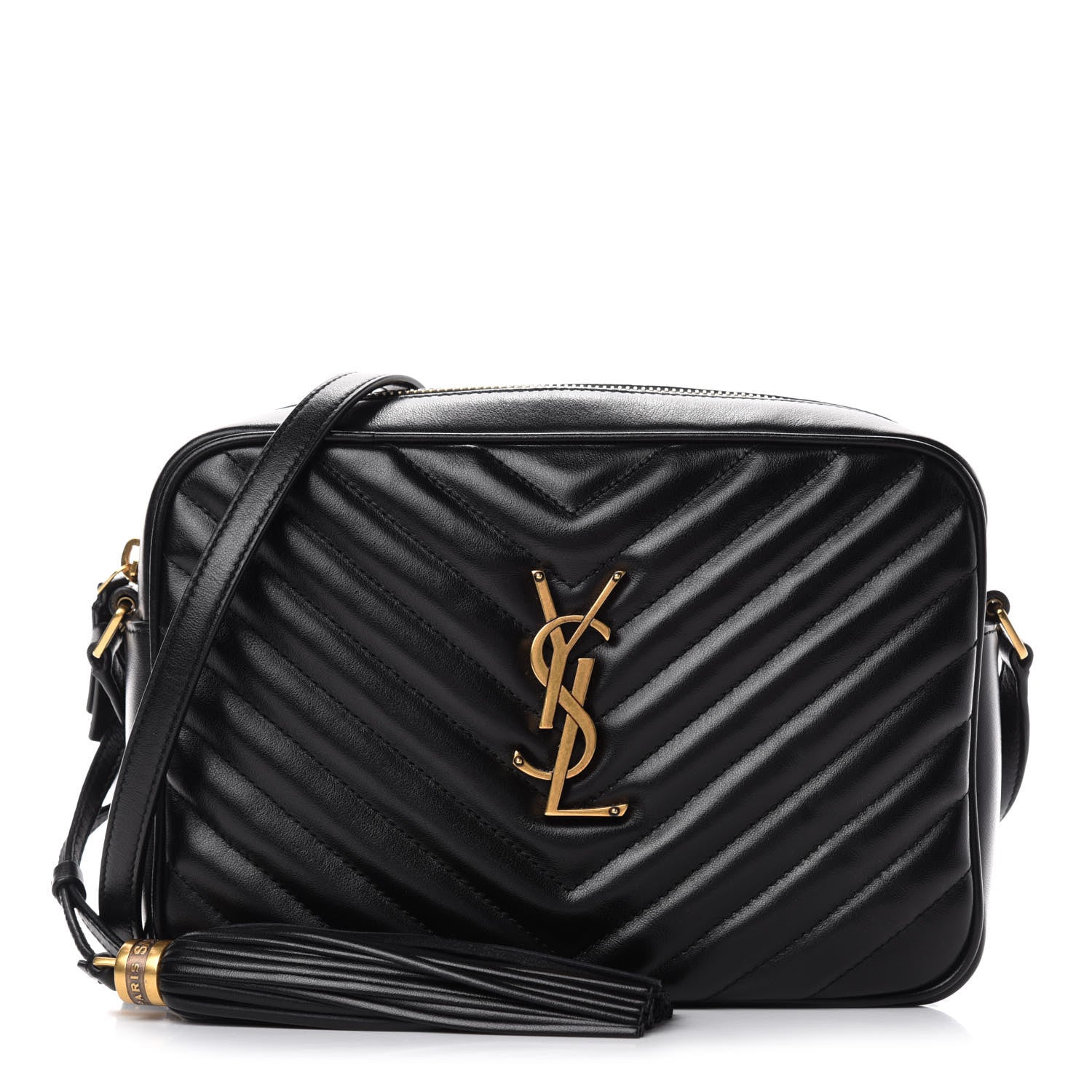 Saint Laurent Calfskin Matelasse Monogram Lou Camera Bag Black 1 of 10