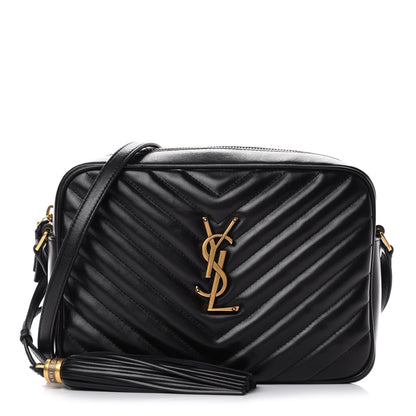 Saint Laurent Calfskin Matelasse Monogram Lou Camera Bag Black 1 of 10