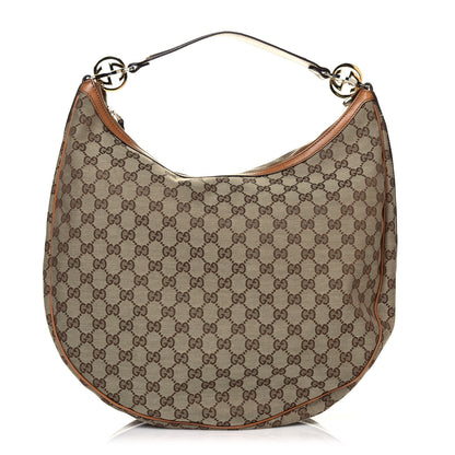 Gucci Monogram Large GG Twins Hobo Brown 1 of 11