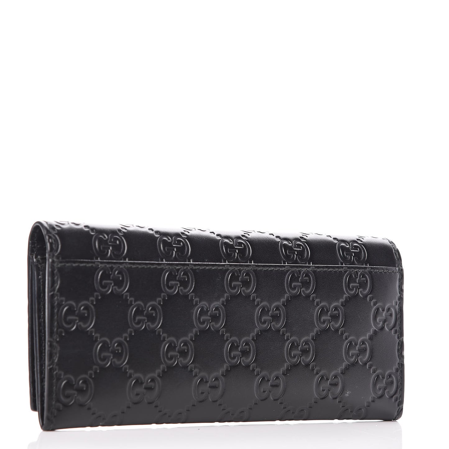 Guccissima Avel Continental Flap Wallet Black