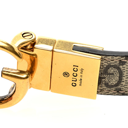 Gucci Calfskin GG Supreme Monogram Double G Reversible 20mm Belt 80 32 Acero 3 of 6